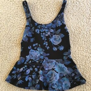Express Zip Back Peplum Tank